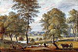 Park Canvas Paintings - Foresters In Windsor Great Park